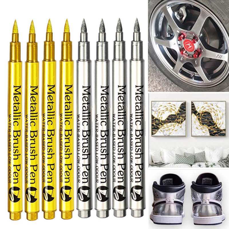 Whiteboard Marker Set - Zestaw markerów metalicznych Złoto Srebro Białe