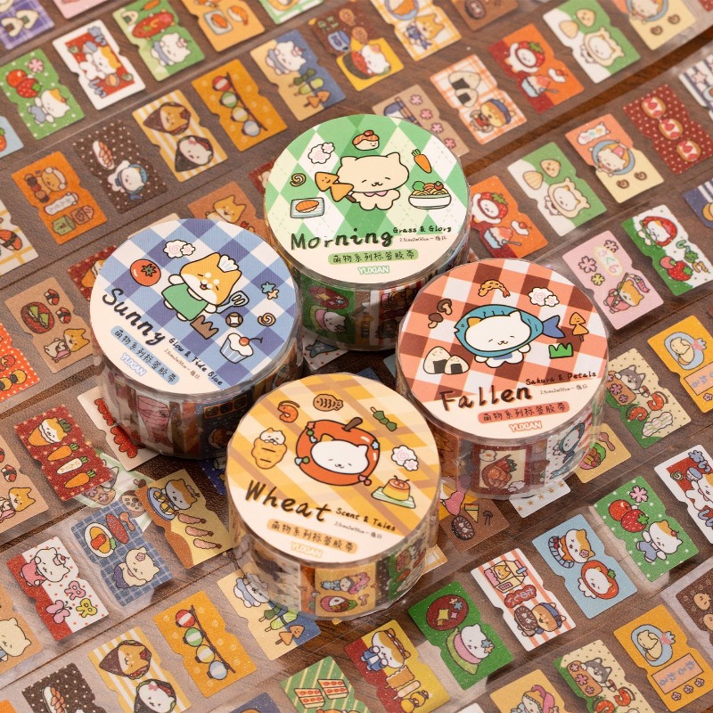 Washi Tape Set - Zestaw 4 taśm washi z motywem