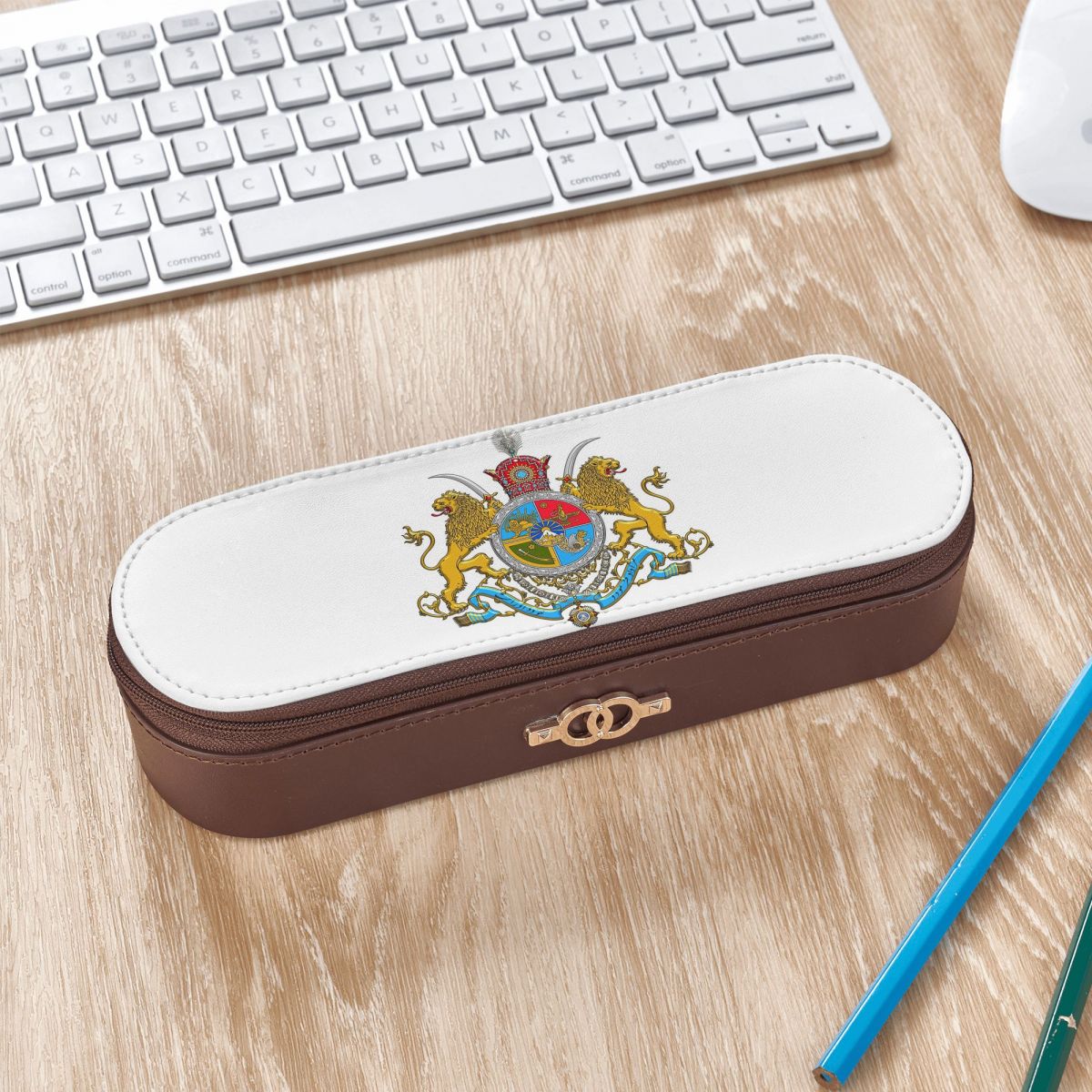 Lion Stationery & Office Supply(Kunshan)Co.Ltd - Piórnik skórzany z motywem flagi Iranu,