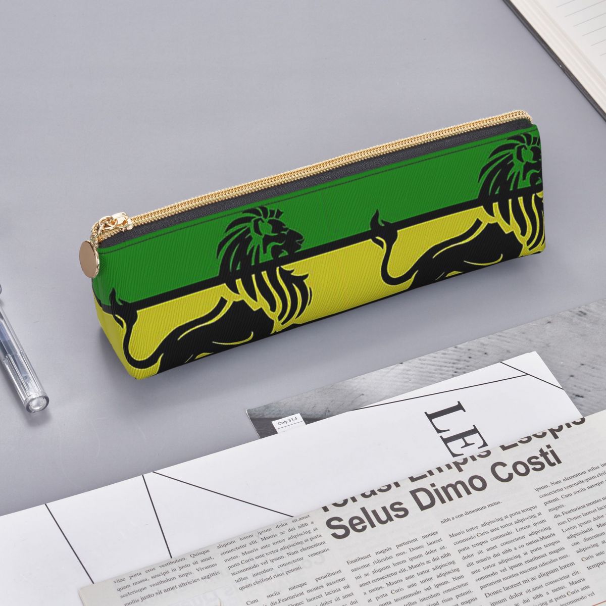 Lion Stationery & Office Supply(Kunshan)Co.Ltd - Czarny Lew Rasta na Flagie Rasta