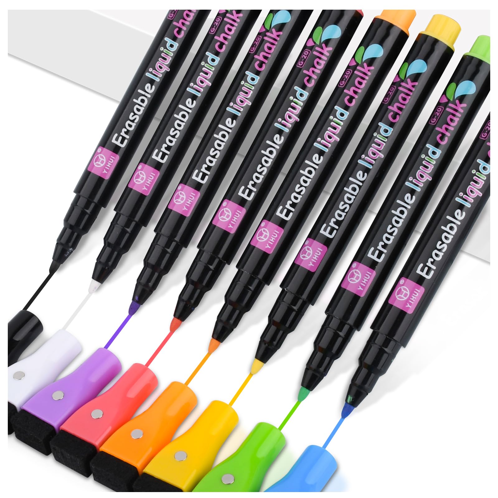 Whiteboard Marker Set - 8-kolorowe magnetyczne markery suchościeralne Wymazywalne markery
