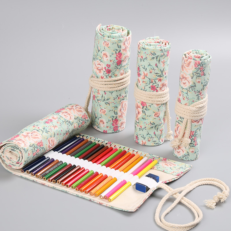 Piórnik zwijany z płótna w kwi – Stationery Supplier recenzja i cena