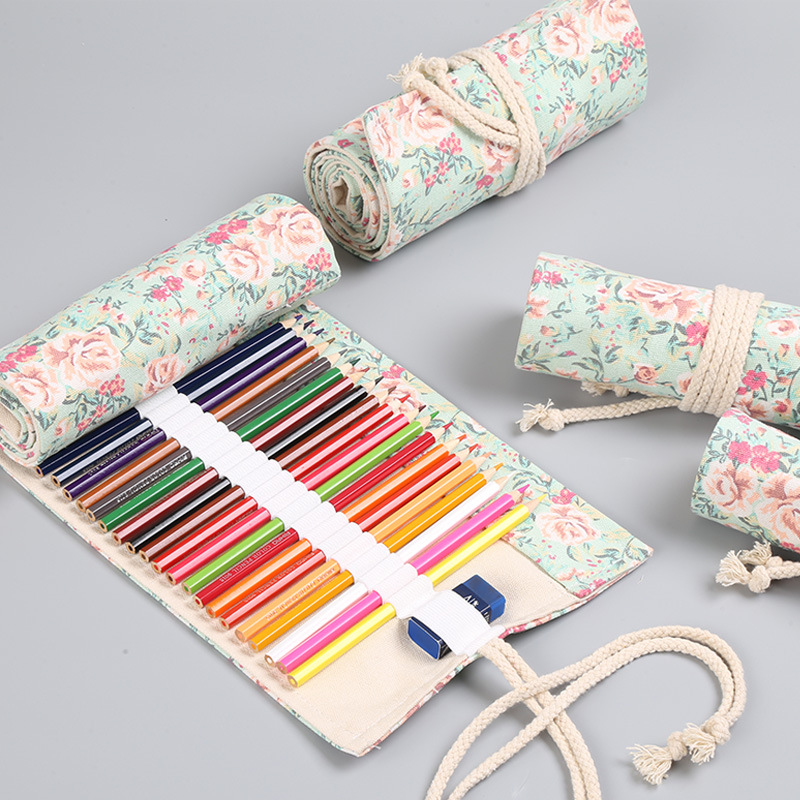 Piórnik zwijany z płótna w kwi – Stationery Supplier recenzja i cena