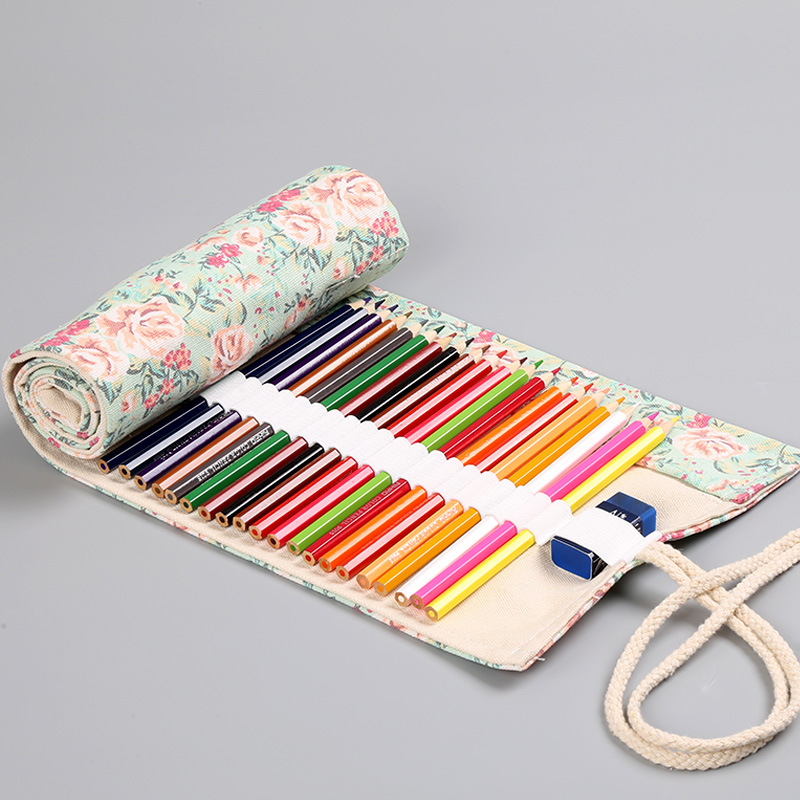 Piórnik zwijany z płótna w kwi – Stationery Supplier recenzja i cena