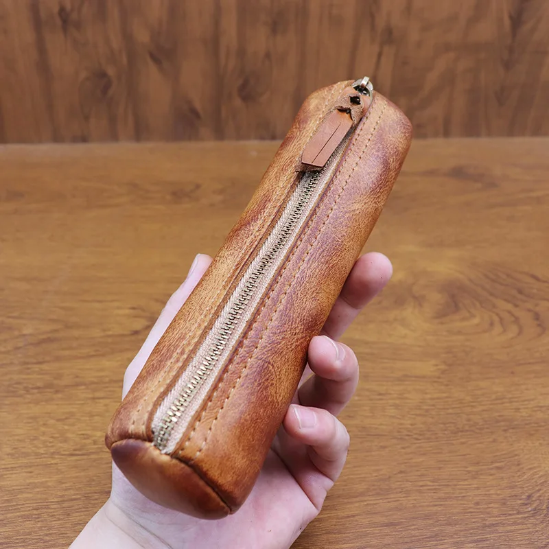 Skórzany piórnik z garbowanej  – Tan Stationery & Office Supply recenzja i cena